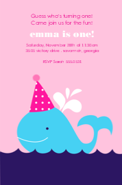 Birthday Whale Pink