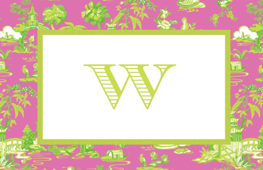Chinoiserie Pink Green