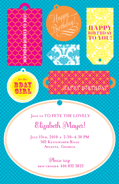 Blue Birthday Tags