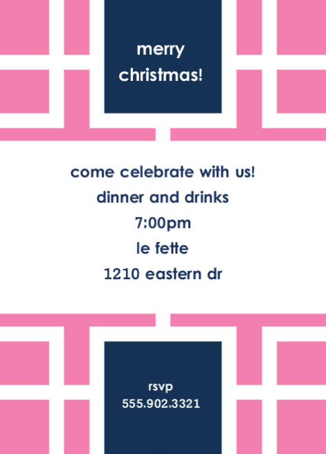 Pink Navy Holiday Squares