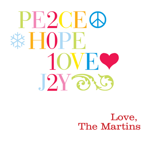 White Peace Hope Love Joy 